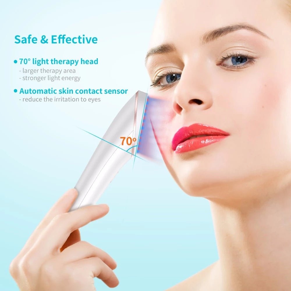 Acne Light Therapy Device – Blue & Red LED Treatment - AmiraMart