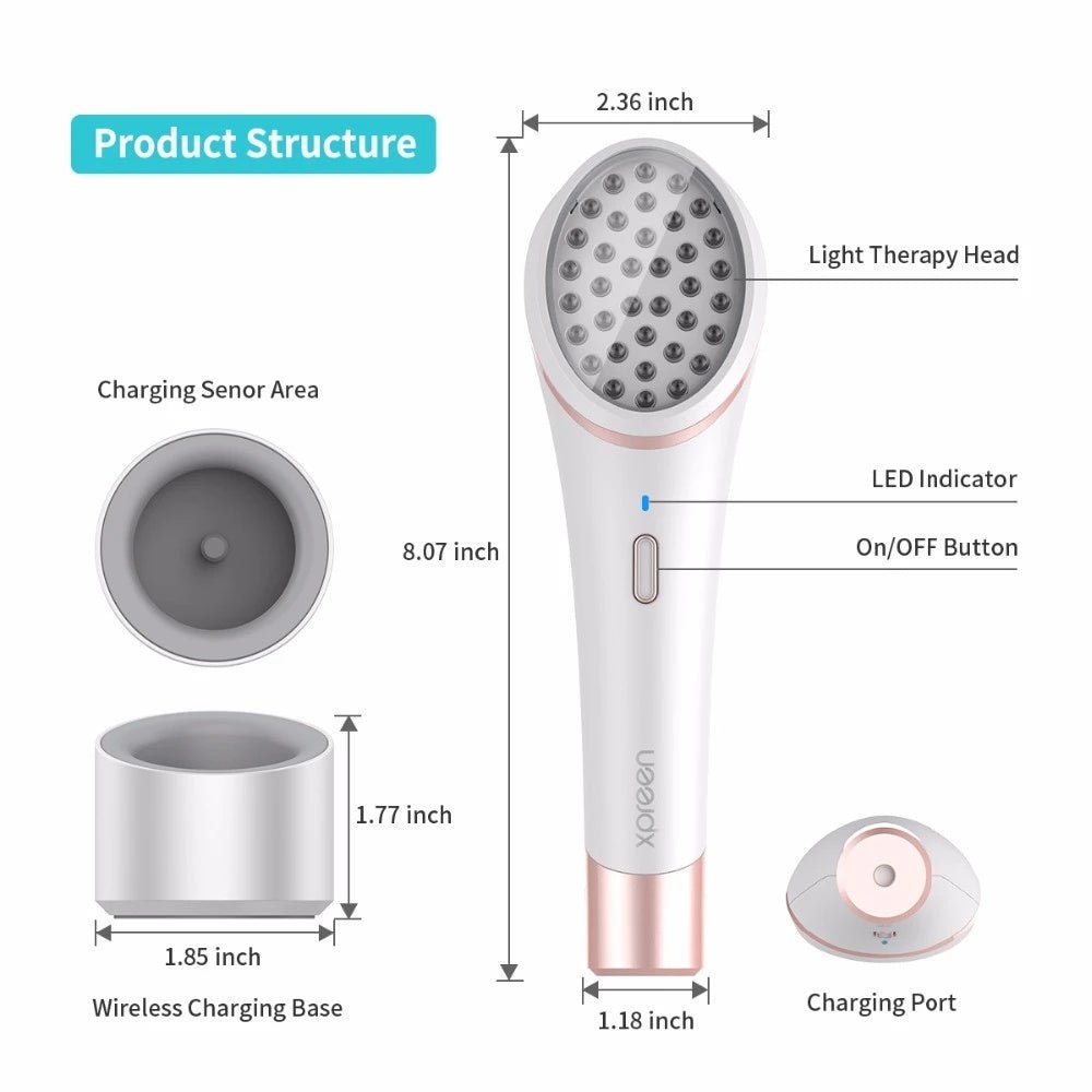 Acne Light Therapy Device – Blue & Red LED Treatment - AmiraMart