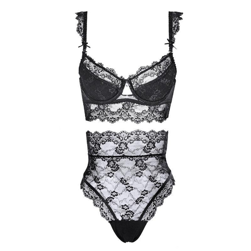 Adjustable Breast Top Shoulder Sexy Bra Set - AmiraMart