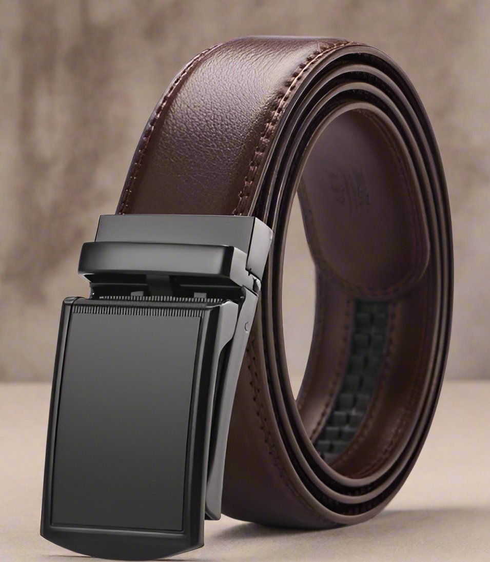 Adjustable Holeless Leather Belts - AmiraMart