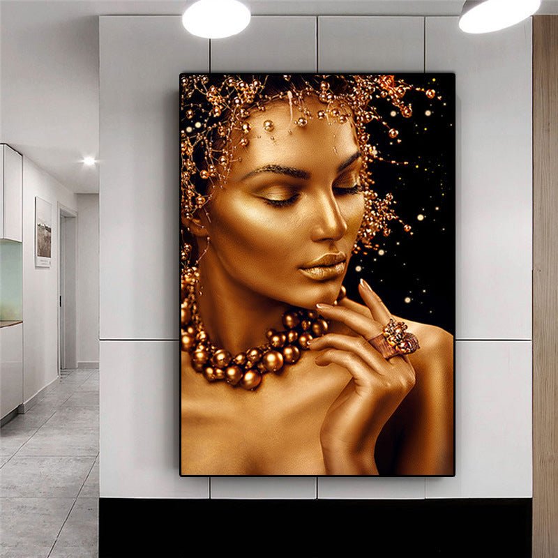 African Woman Hanging Painting - AmiraMart
