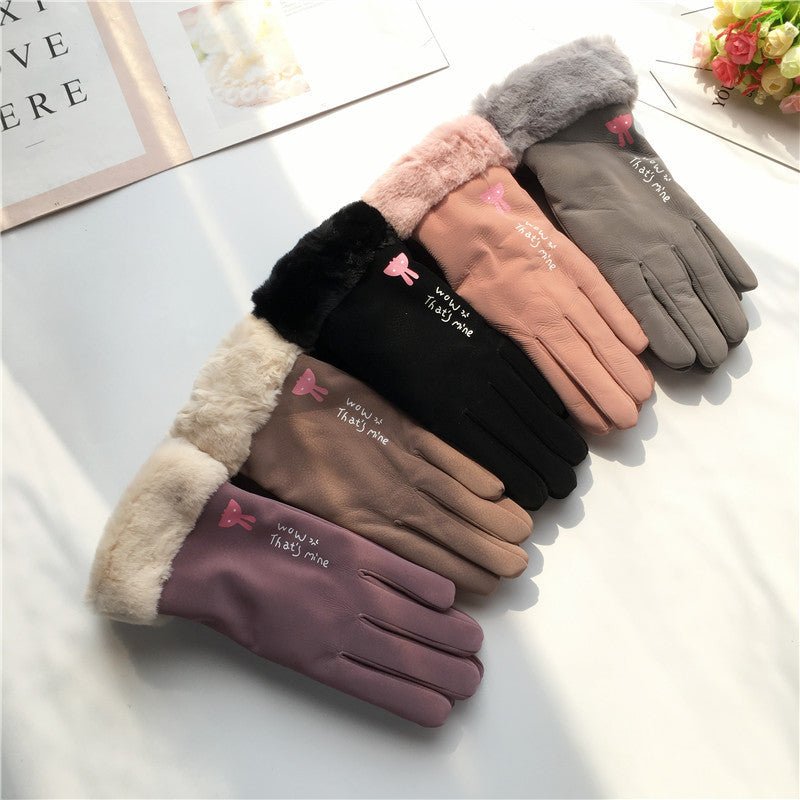 Alphabet Cartoon Warm Double Layer Fleece - lined - AmiraMart