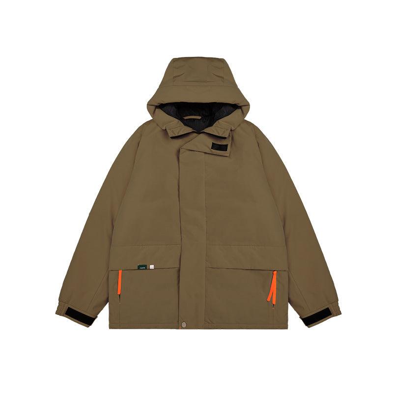 American Street Tide Brand Windproof Hooded Velcro Cotton Suit - AmiraMart