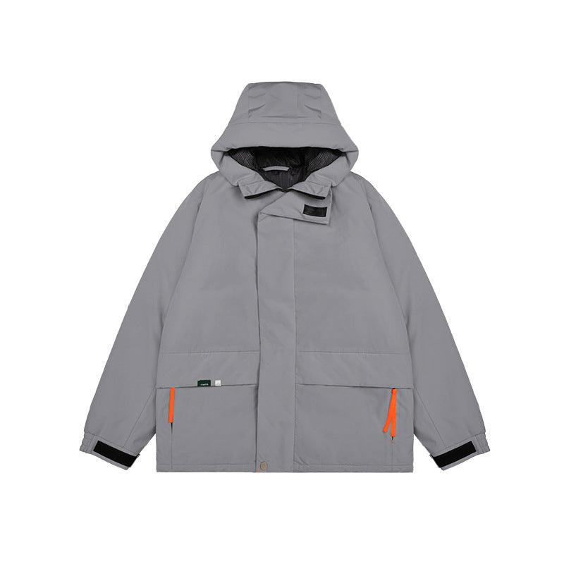American Street Tide Brand Windproof Hooded Velcro Cotton Suit - AmiraMart