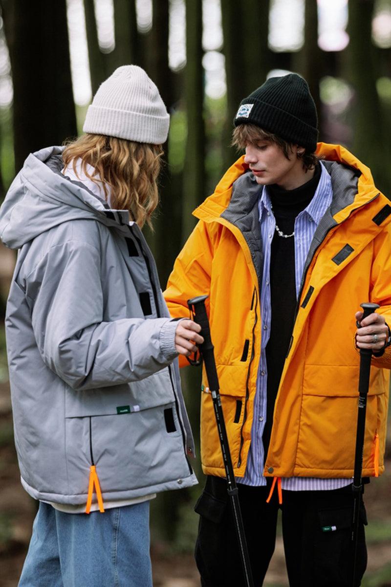 American Street Tide Brand Windproof Hooded Velcro Cotton Suit - AmiraMart