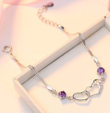 Amethyst silver bracelet - AmiraMart