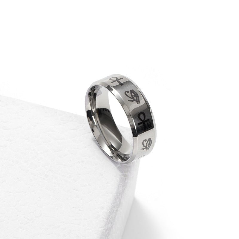 Ancient Egyptian Cross Eye Of Horus Logo Ring - AmiraMart