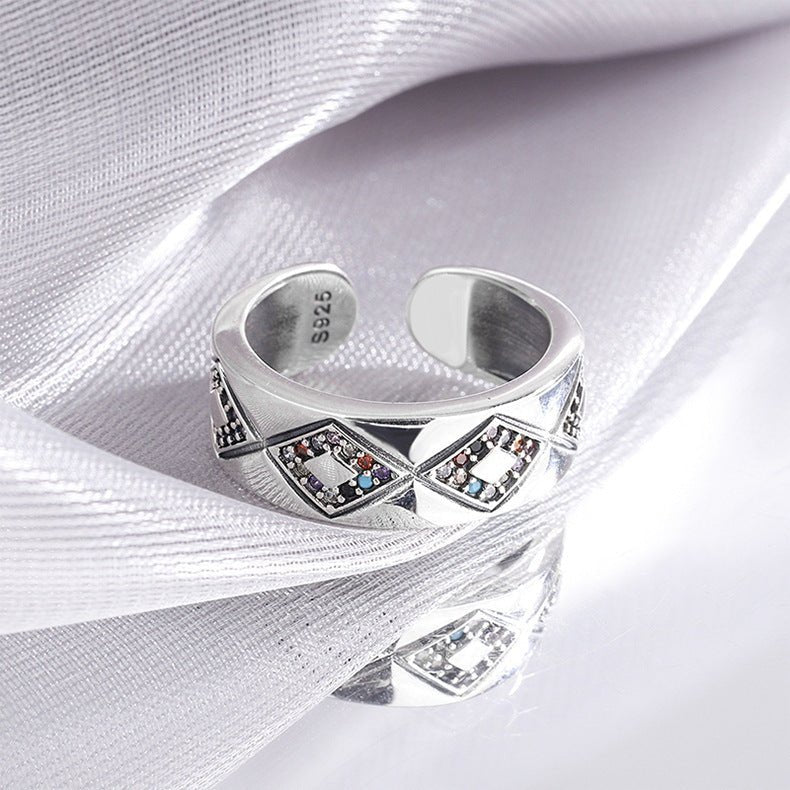 Angel Eye Ring | Multi - Color Zircon & Diamond Accent - AmiraMart