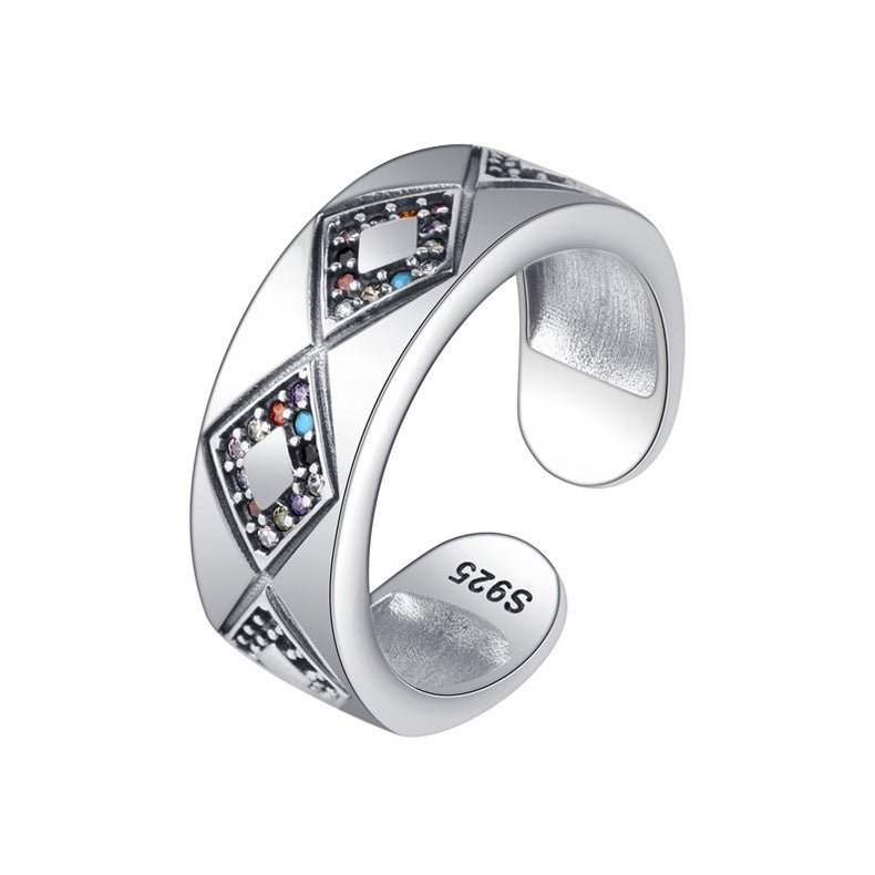 Angel Eye Ring | Multi - Color Zircon & Diamond Accent - AmiraMart