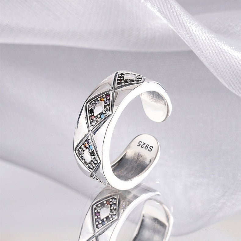 Angel Eye Ring | Multi - Color Zircon & Diamond Accent - AmiraMart