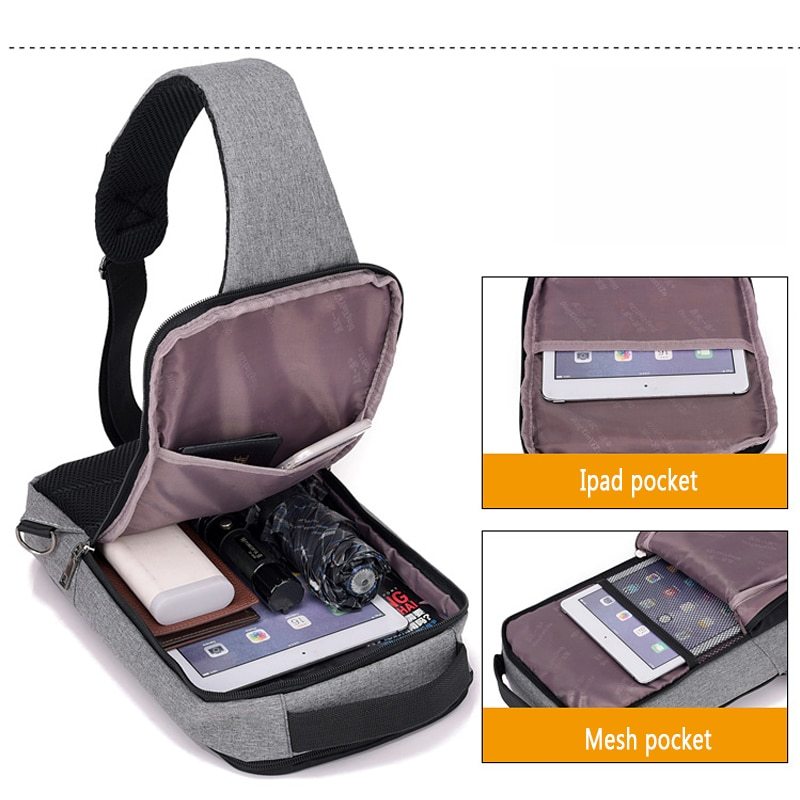 Anti - Theft Chest Bag – USB Charging & Secure - AmiraMart