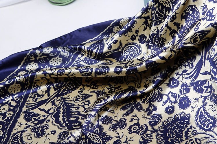 Artificial Silk Small Square Towel Style - AmiraMart