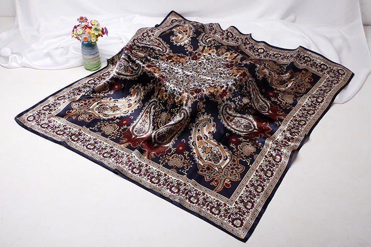 Artificial Silk Small Square Towel Style - AmiraMart