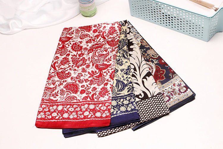 Artificial Silk Small Square Towel Style - AmiraMart