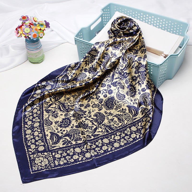 Artificial Silk Small Square Towel Style - AmiraMart