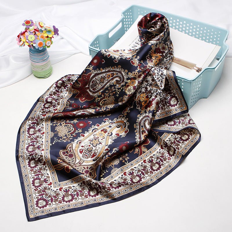 Artificial Silk Small Square Towel Style - AmiraMart