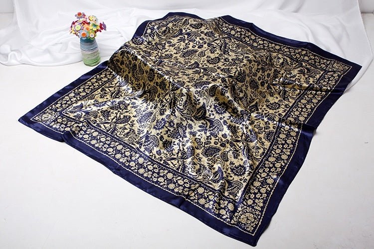 Artificial Silk Small Square Towel Style - AmiraMart