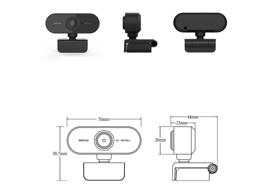 Autofocus Webcam – 1080p HD, Built - In Mic, Plug & Play - AmiraMart