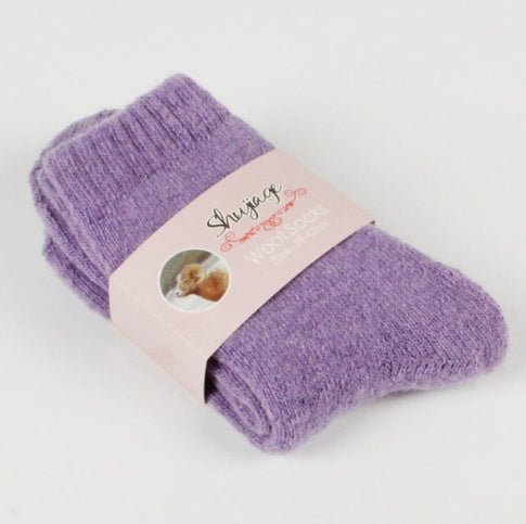 Warm Solid Color Pull Socks - AmiraMart