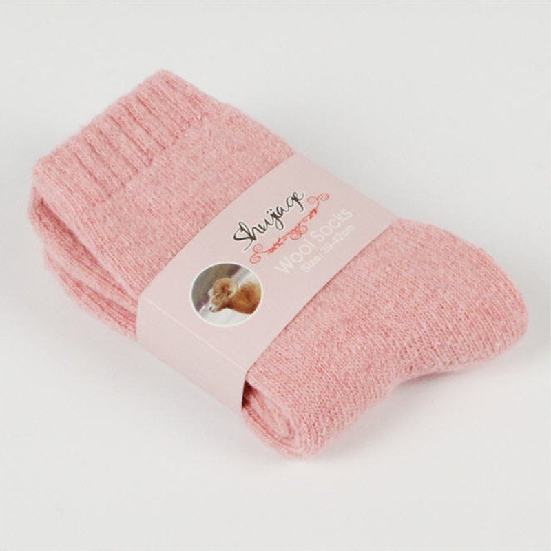 Warm Solid Color Pull Socks - AmiraMart