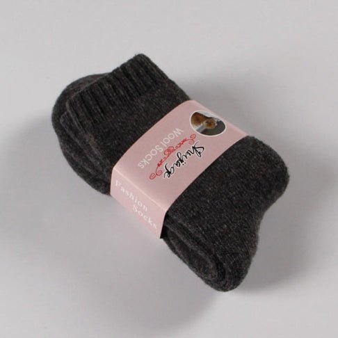Warm Solid Color Pull Socks - AmiraMart