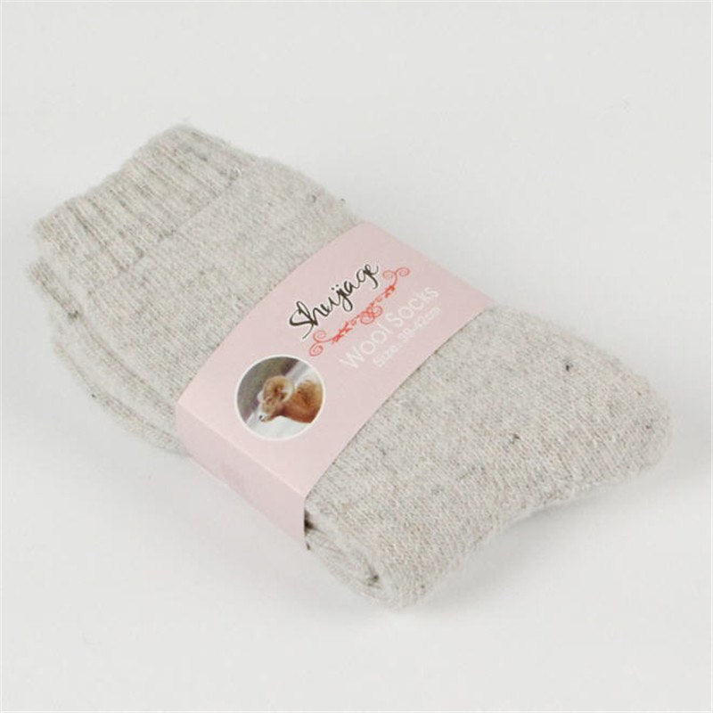 Warm Solid Color Pull Socks - AmiraMart