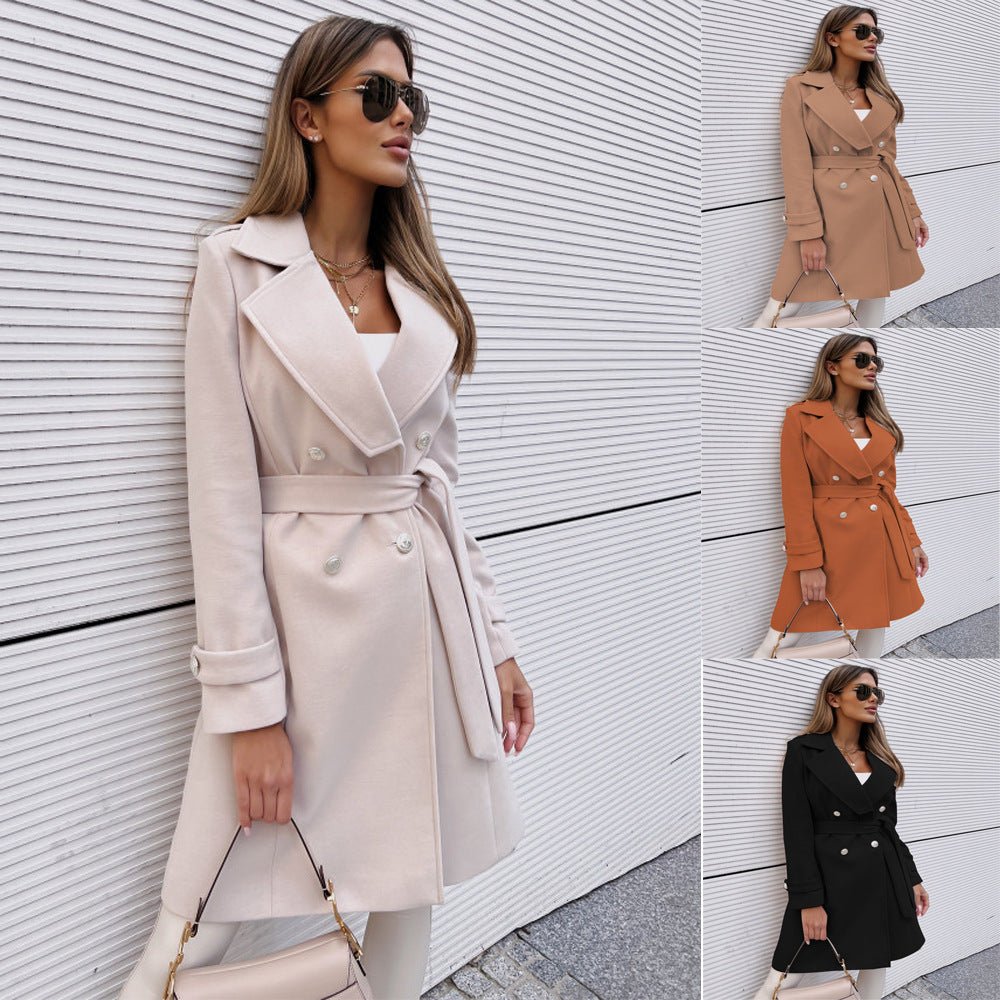 Autumn And Winter Woolen Coat Overcoat Women - AmiraMart