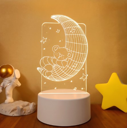3D Lights Colorful Touch Remote Control LED Visual Lights - AmiraMart