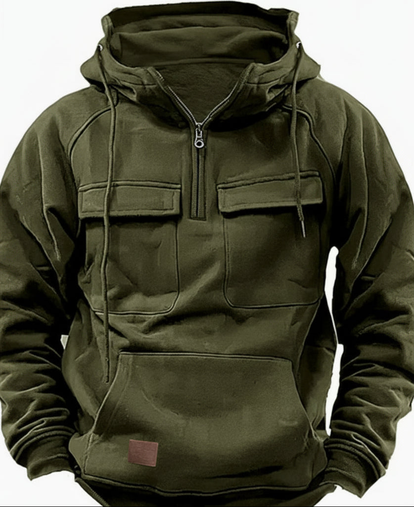 Men's Zip-up Hoodies Sweatshirt With Drawstring And Pocket - AmiraMart
