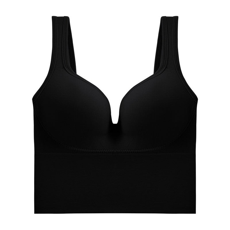 Black bra on a white background