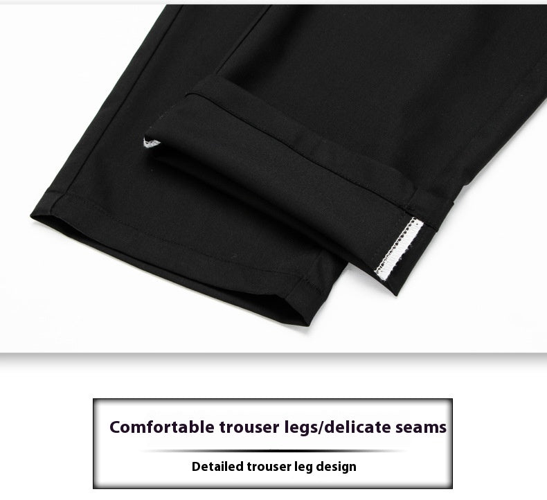 Bamboo Fiber Thin Loose Business Formal Wear Trousers - AmiraMart