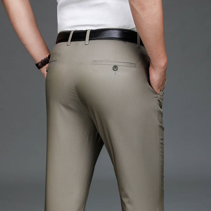 Bamboo Fiber Thin Loose Business Formal Wear Trousers - AmiraMart