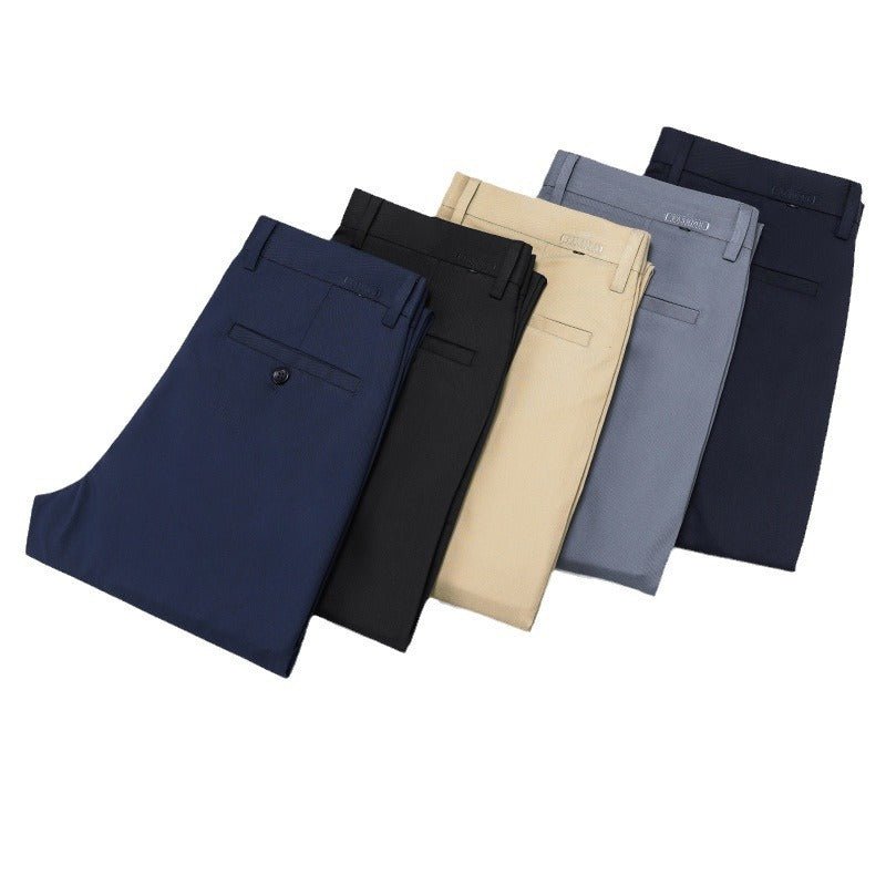 Bamboo Fiber Thin Loose Business Formal Wear Trousers - AmiraMart