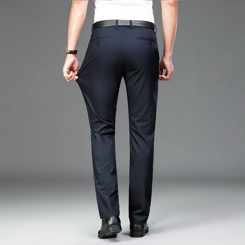 Bamboo Fiber Thin Loose Business Formal Wear Trousers - AmiraMart