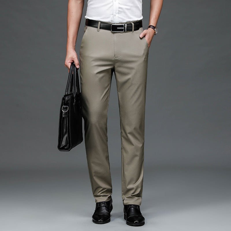 Bamboo Fiber Thin Loose Business Formal Wear Trousers - AmiraMart