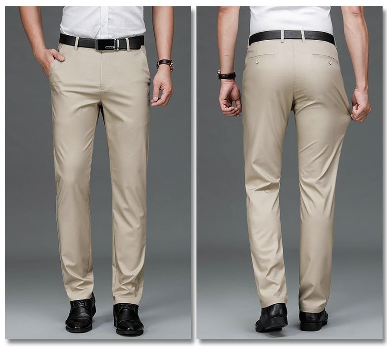 Bamboo Fiber Thin Loose Business Formal Wear Trousers - AmiraMart