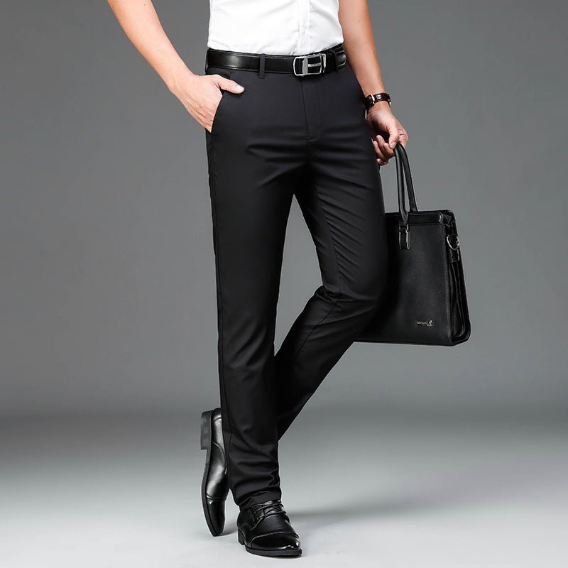 Bamboo Fiber Thin Loose Business Formal Wear Trousers - AmiraMart I Clothing I Jewelry I Electronics I Home Decor