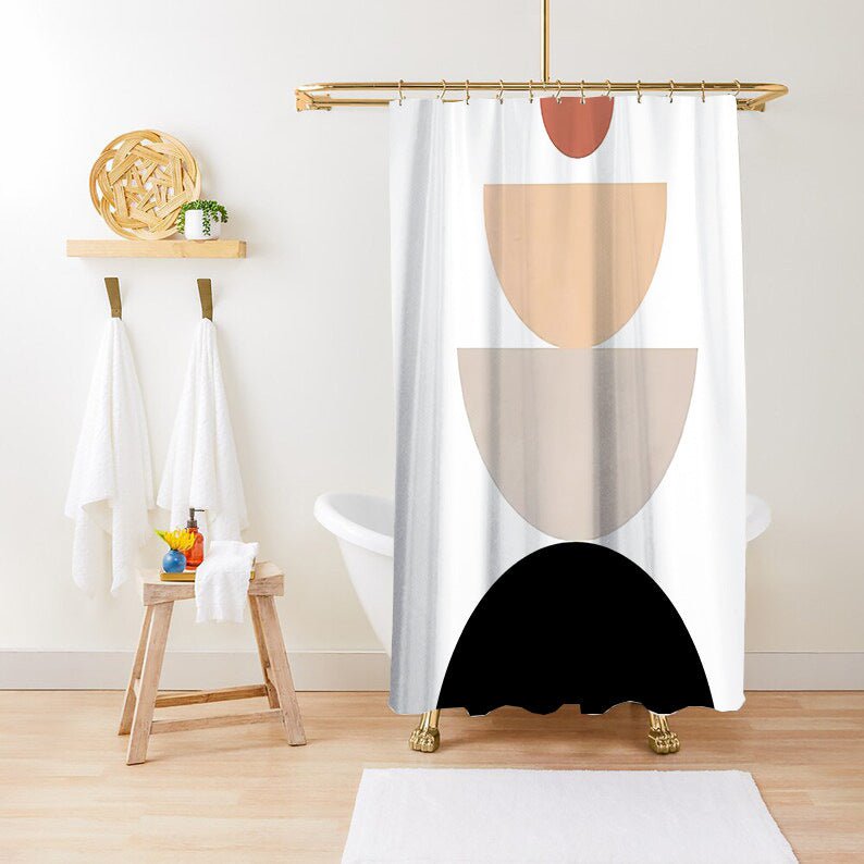 Green Plant Print Waterproof Anti - mildew Shower Curtain - AmiraMart