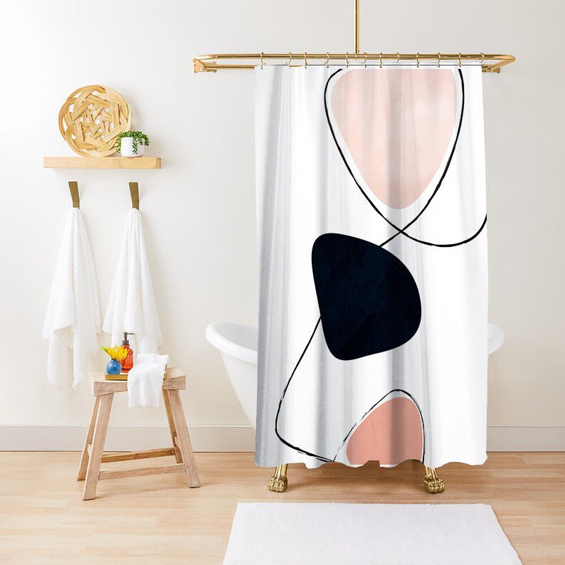 Green Plant Print Waterproof Anti - mildew Shower Curtain - AmiraMart