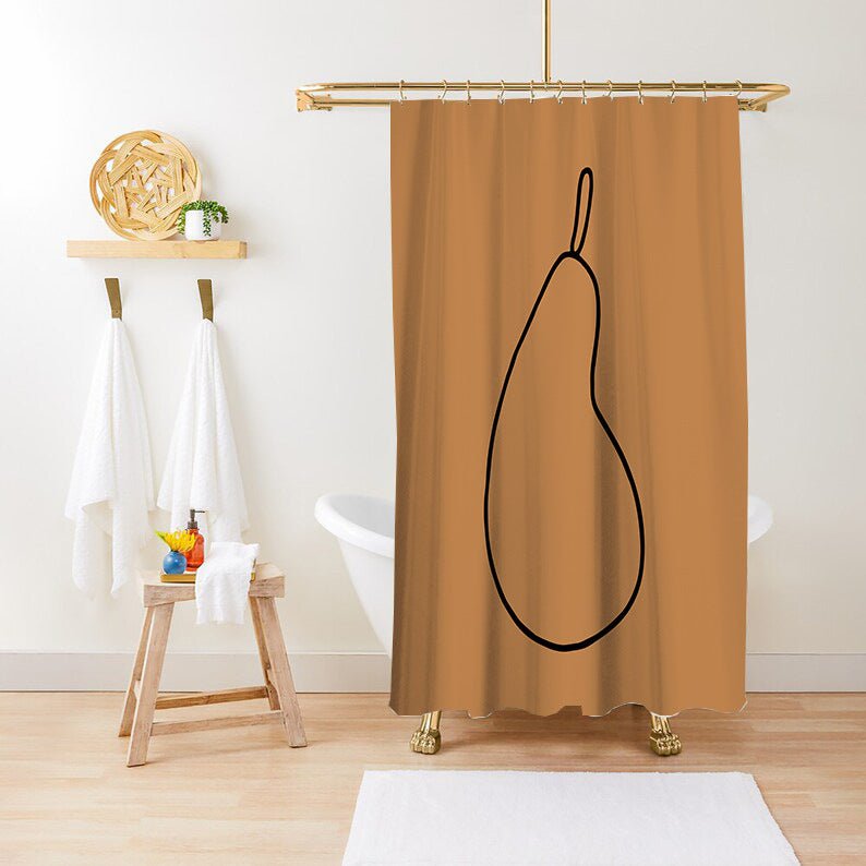 Green Plant Print Waterproof Anti - mildew Shower Curtain - AmiraMart