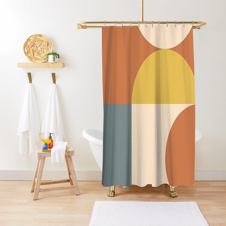 Green Plant Print Waterproof Anti - mildew Shower Curtain - AmiraMart
