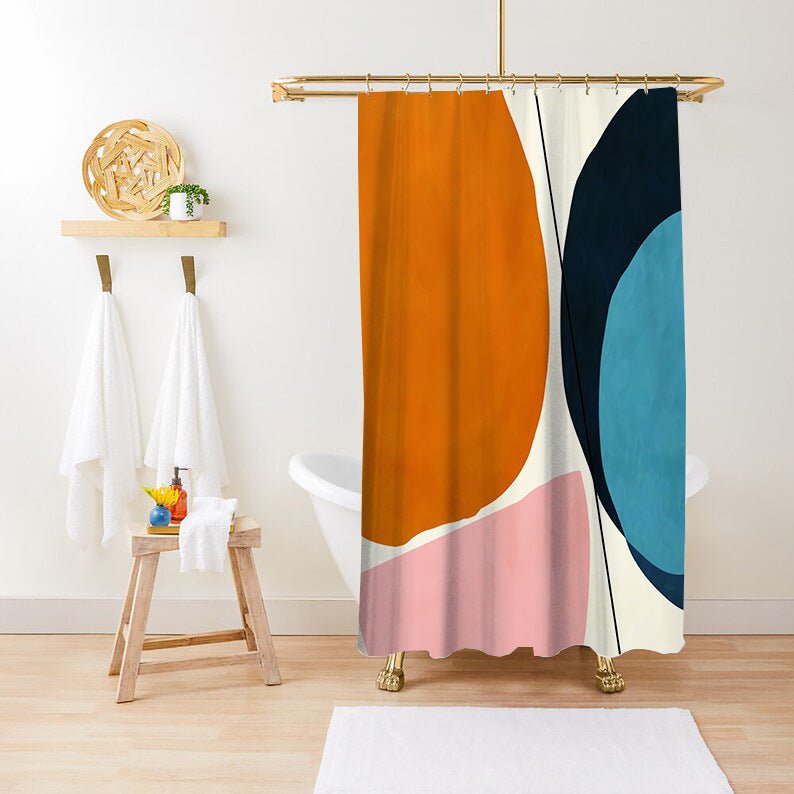Green Plant Print Waterproof Anti - mildew Shower Curtain - AmiraMart