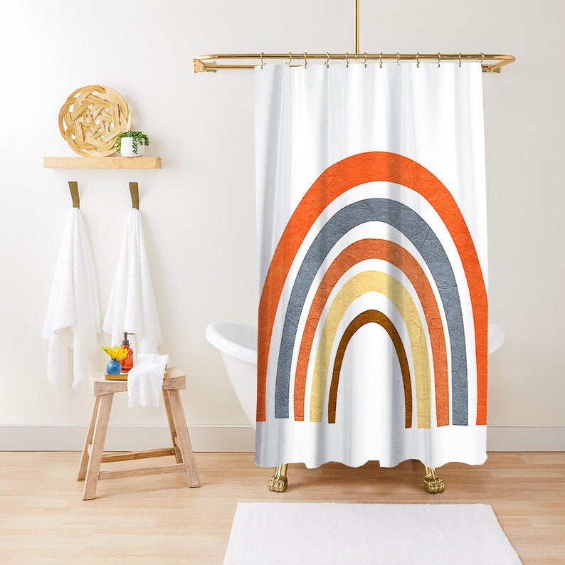 Green Plant Print Waterproof Anti - mildew Shower Curtain - AmiraMart