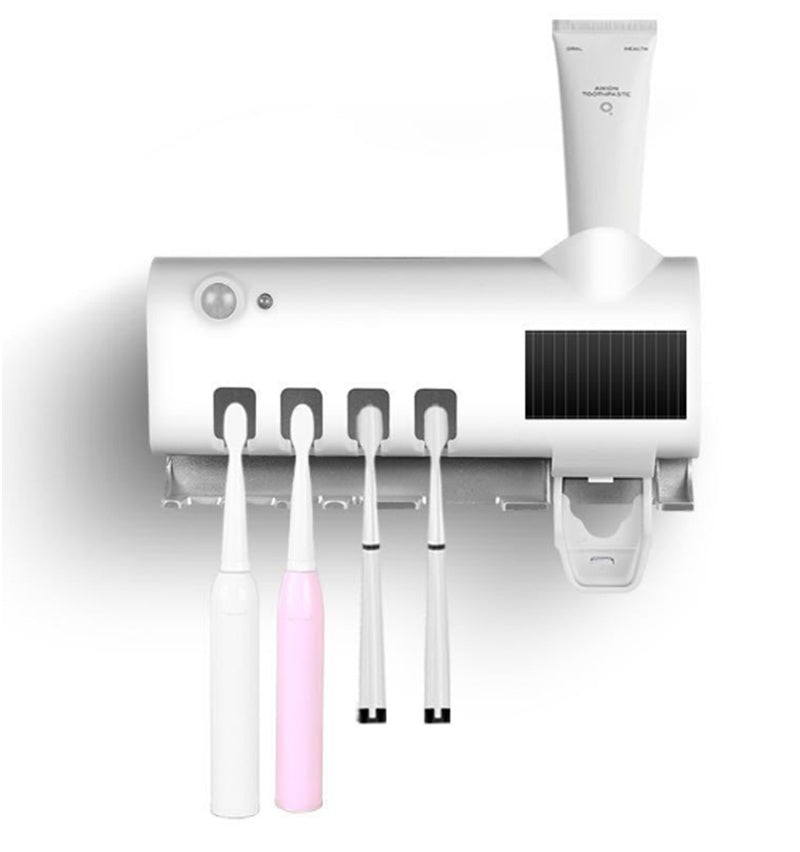 Toothbrush Holder With Toothpaste Dispenser - AmiraMart