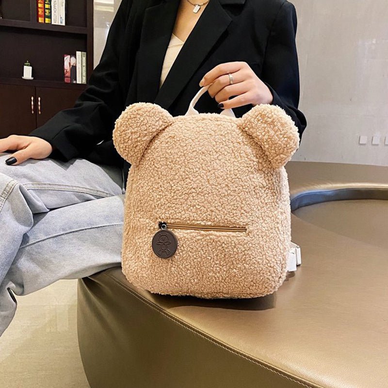 Women's Cute Bear Shaped Shoulder Backpack - AmiraMart