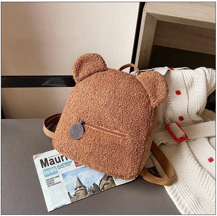Women's Cute Bear Shaped Shoulder Backpack - AmiraMart