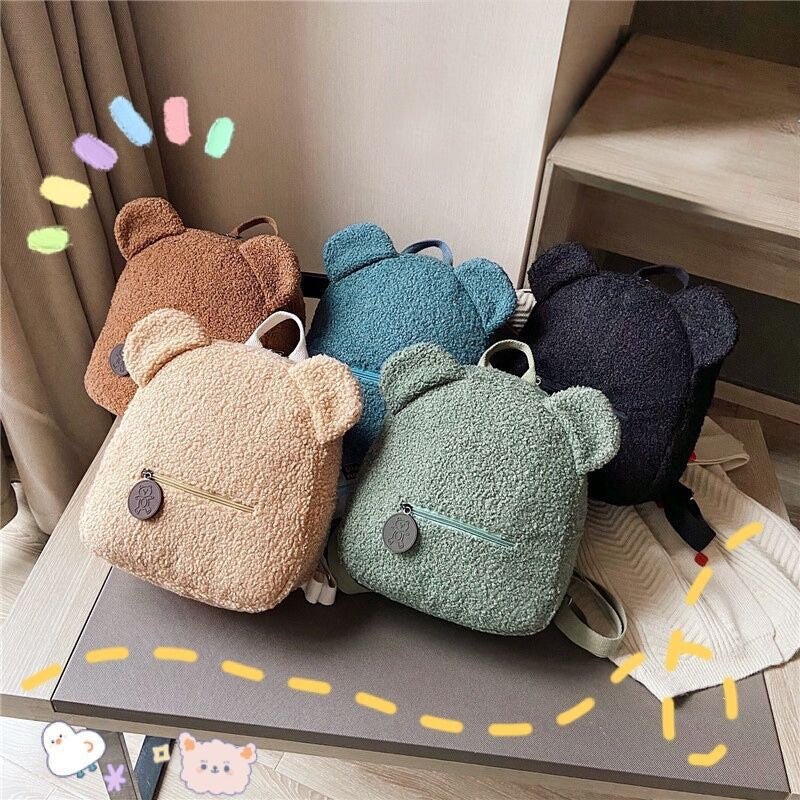 Women's Cute Bear Shaped Shoulder Backpack - AmiraMart