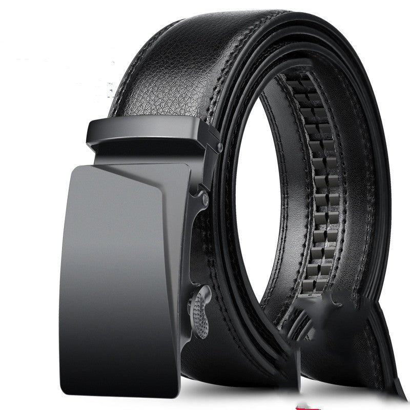 Belt Men's Leather Automatic Buckle Pure Cowhide Belt - AmiraMart