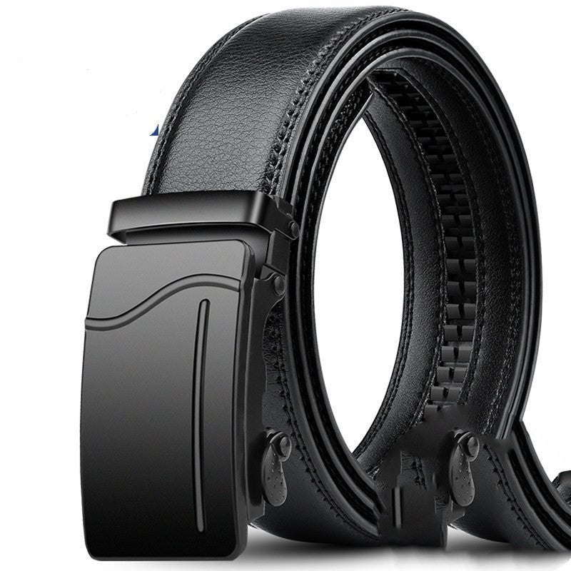 Belt Men's Leather Automatic Buckle Pure Cowhide Belt - AmiraMart