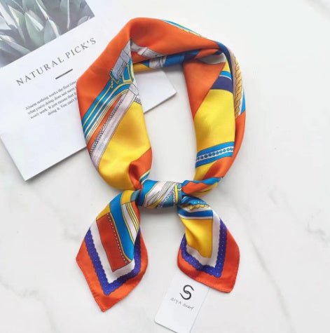 Black And White Floral Scarf - AmiraMart